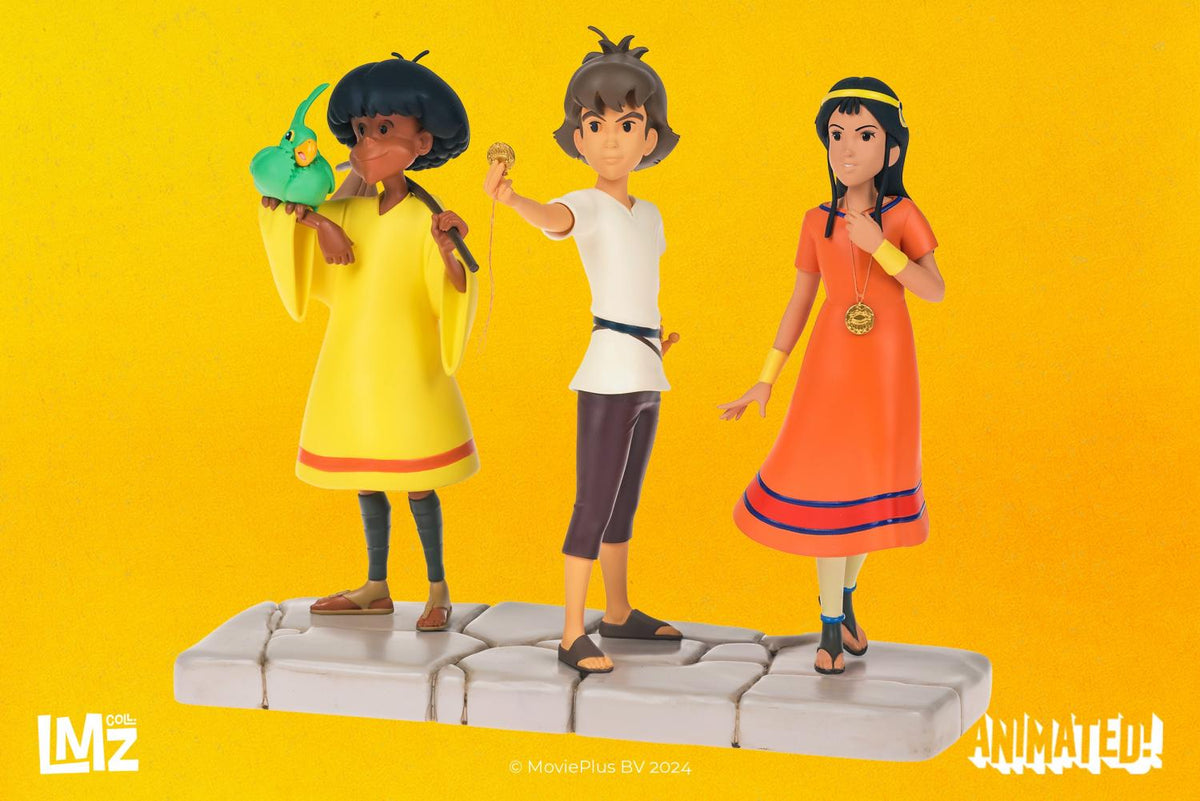 Coffret de 3 figurines Les Mystérieuses Cités d'Or Esteban, Zia, Tao