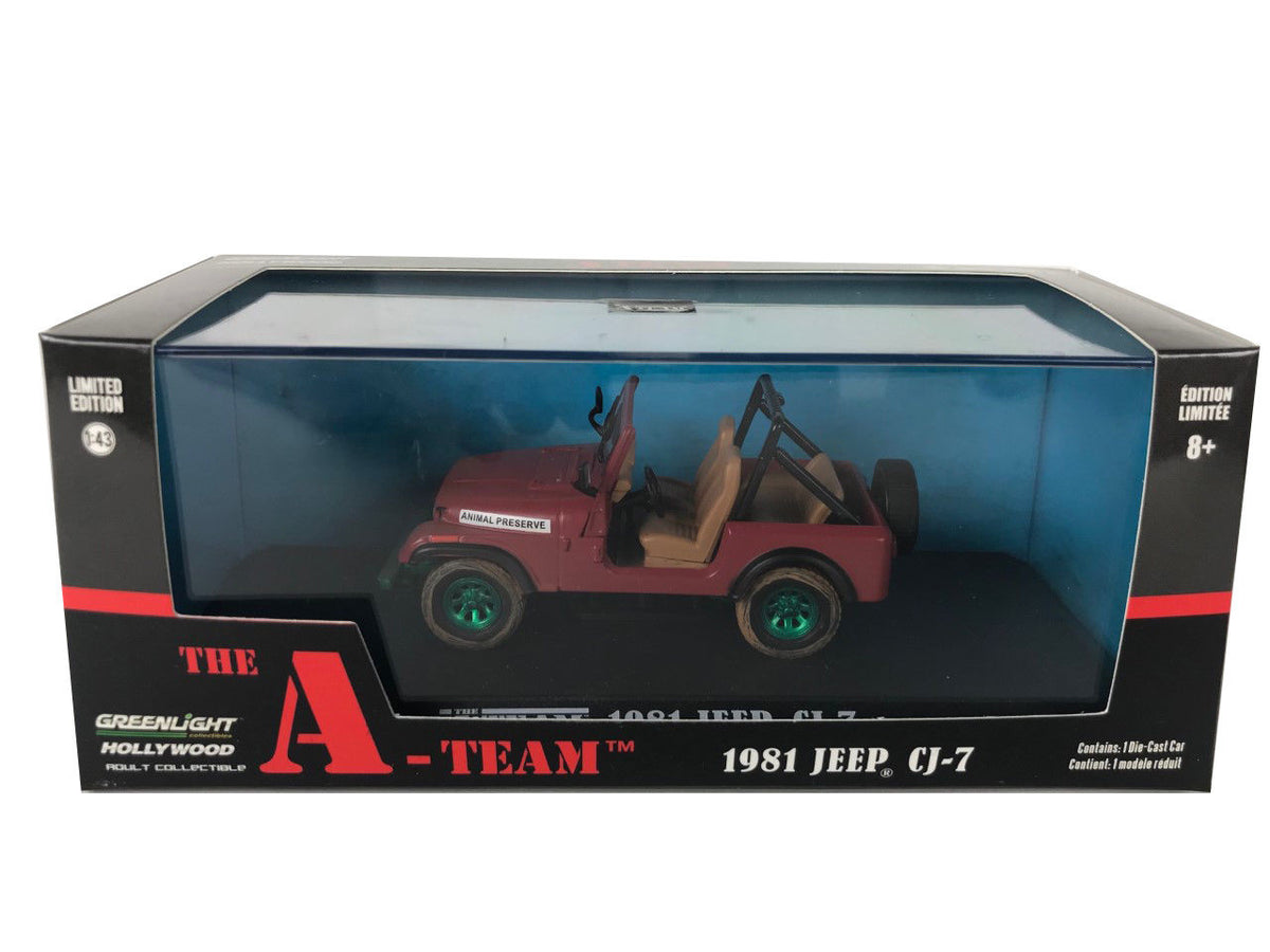 Voiture Miniature Greenlight - A-Team - Jeep CJ-7 1981 - Échelle 1/43 En Métal