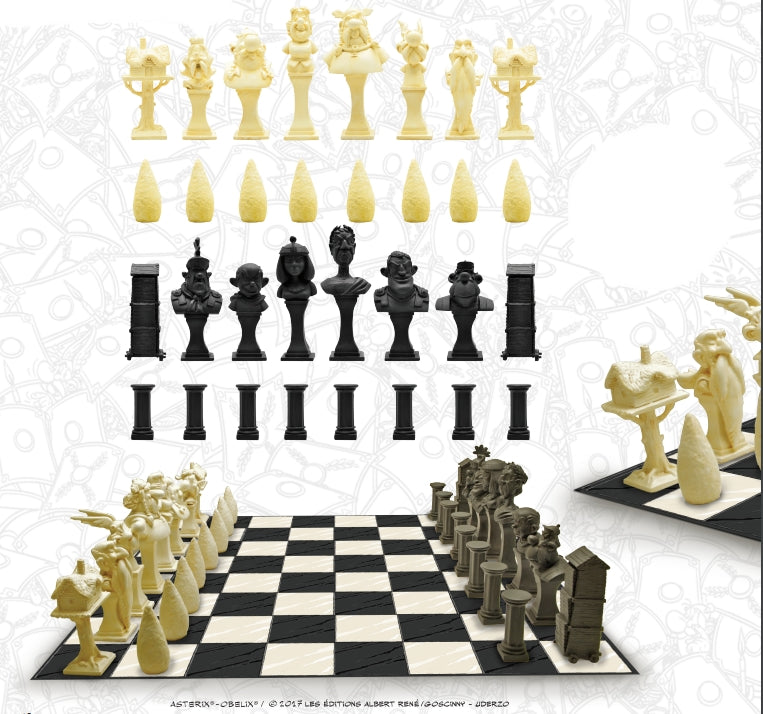 Plastoy Asterix Collector Chess Set - Roman Vs Gauls Resin Game