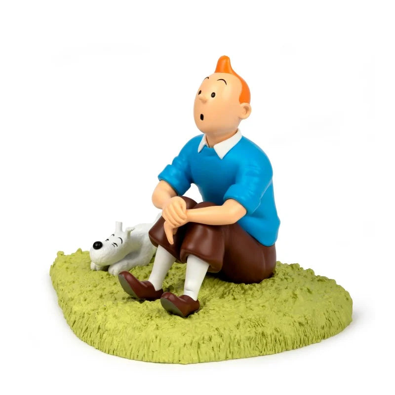 Moulinsart Tintin - Statuette Résine "Tintin Assis Dans L'herbe" - 47001 - Neuf