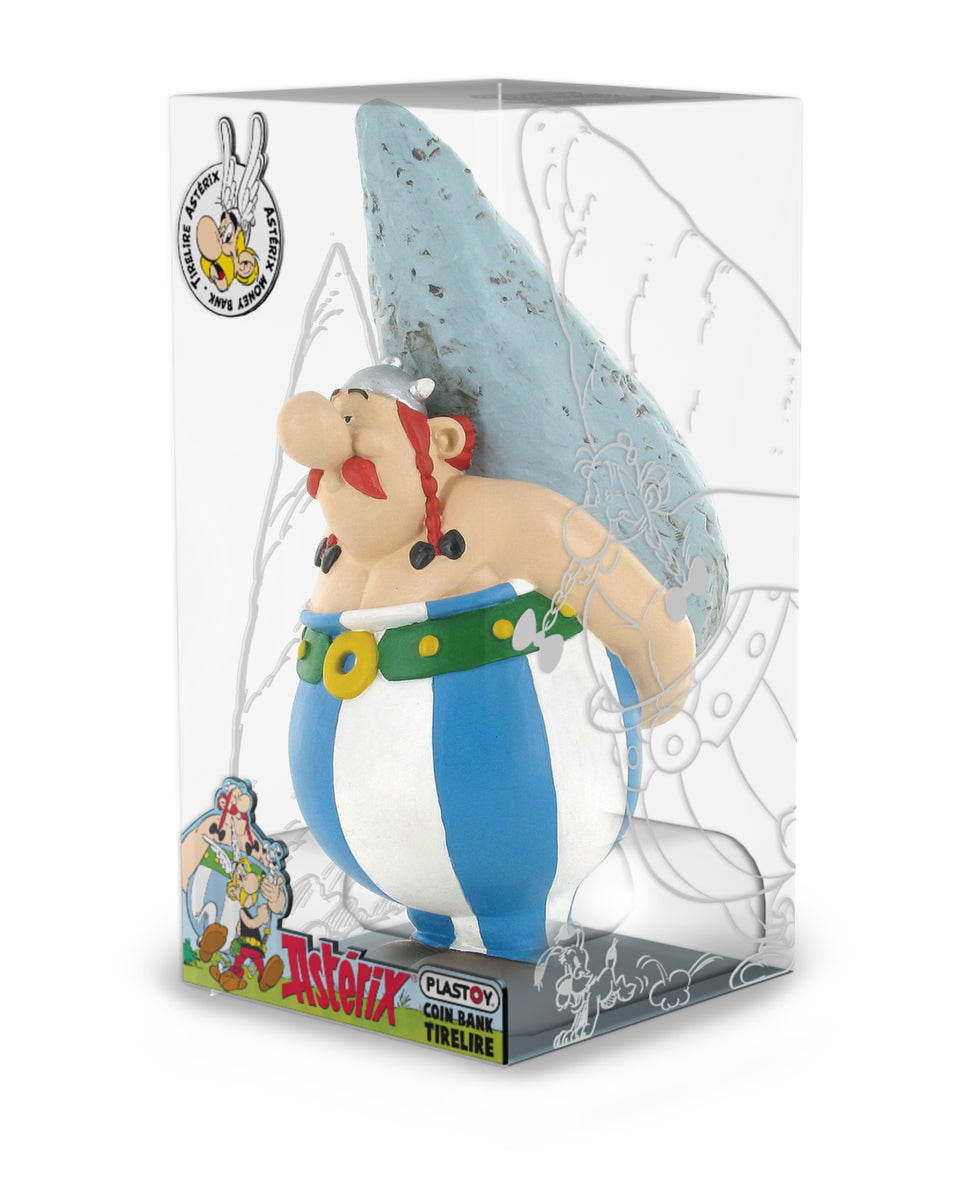 Plastoy Statuina Asterix Con Menhir - Resina Dipinta A Mano - 7 Cm - Oggetto Da Collezione Ufficiale