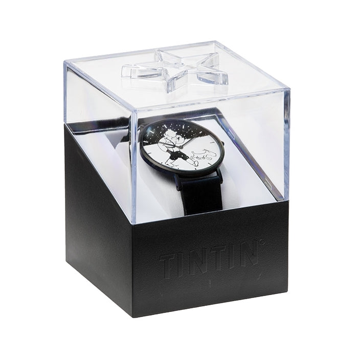 Montre Tintin Collection – Hergé – Cuir Noir – Coffret D'origine – 2005
