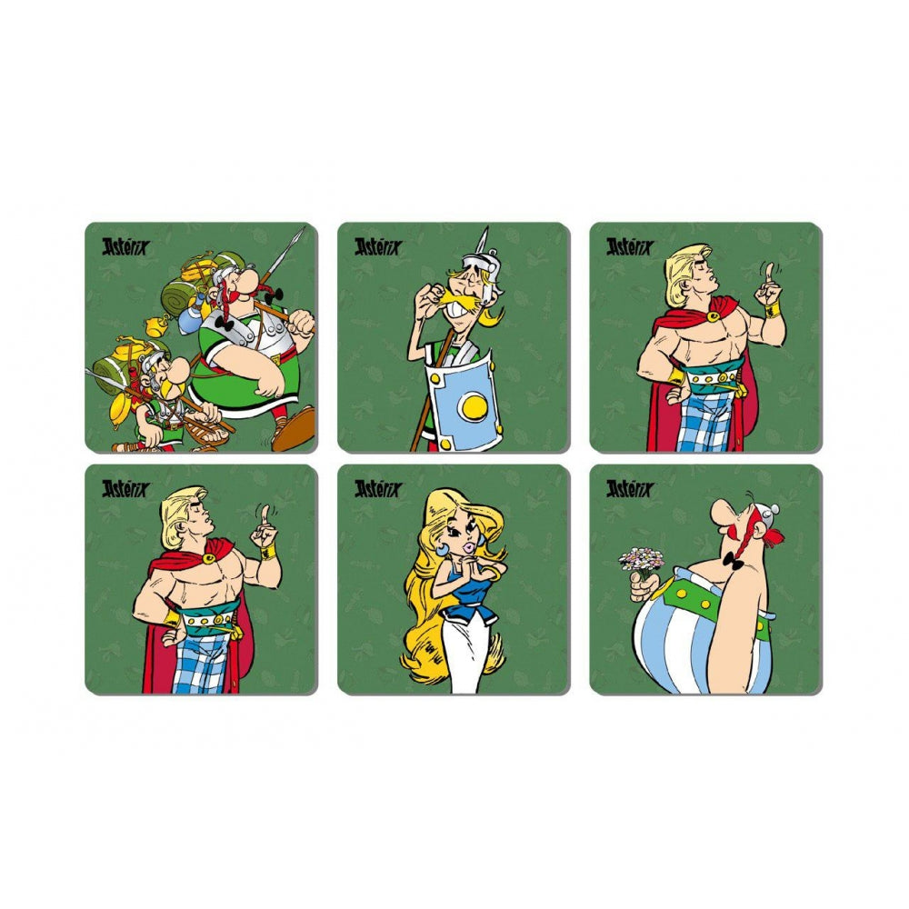 Set De 6 Dessous De Verres Astérix En Liège - Carrés 10 Cm - Neuf Sous Licence