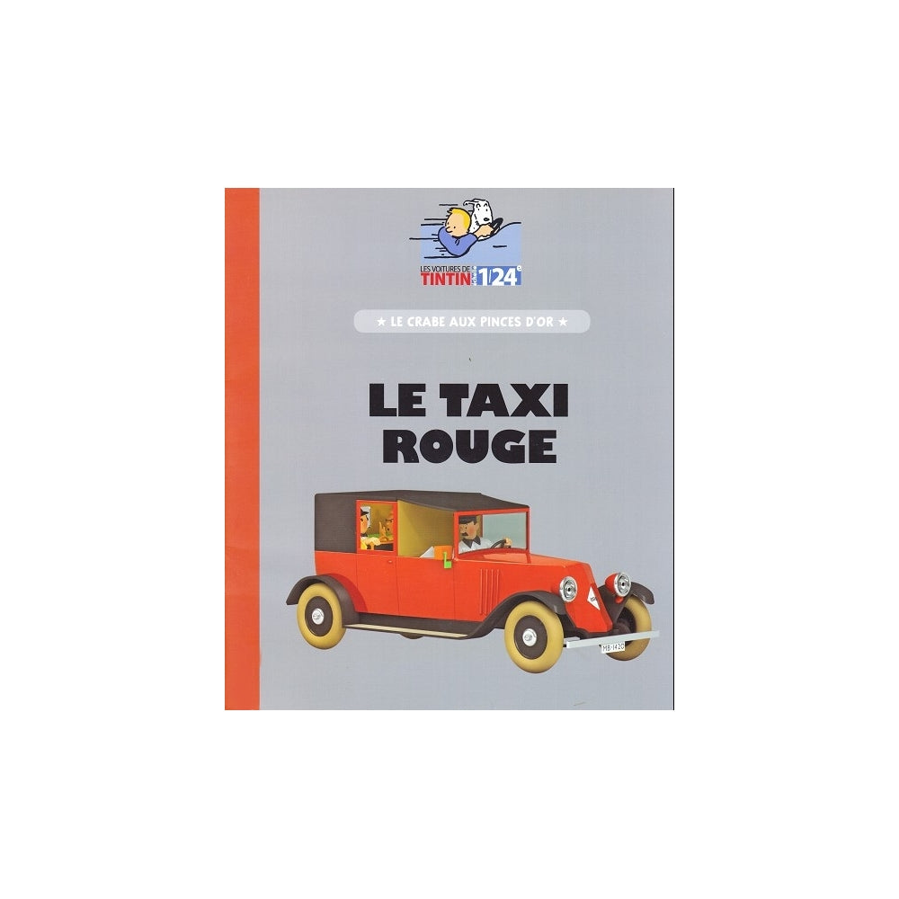 Voiture Tintin Taxi 25 Rouge - Panhard 1/24 - Collection Officielle Neuve