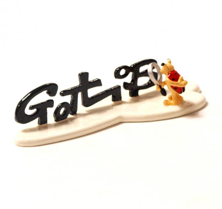 GOTLIB: SIGNATURE GOTLIB AVEC LA COCCINELLE - 8 cm metal figurine
