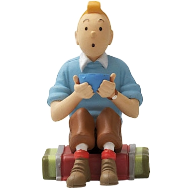 TINTIN: TINTIN ASSIS TIBET - figurine plastique (grand modèle) série 2 #6