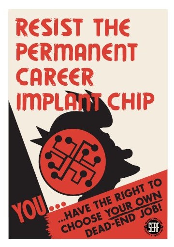 FUTURAMA - resist the permanent career implant chip - panneau métal 21 x16 cm