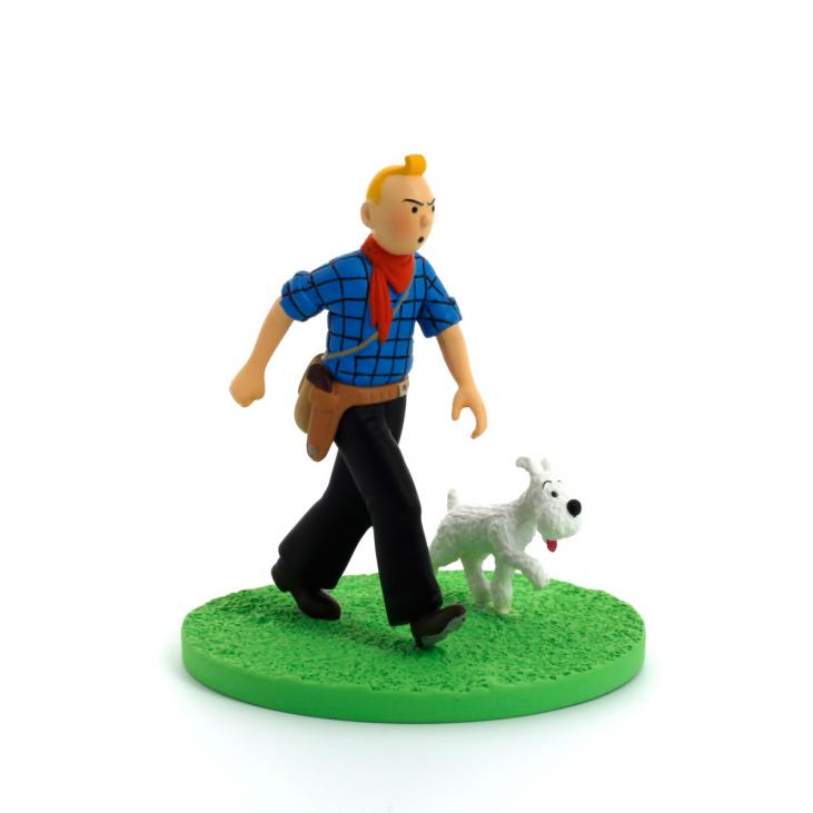 TINTIN: TINTIN COW BOY - coffret figurine plastique 8 cm