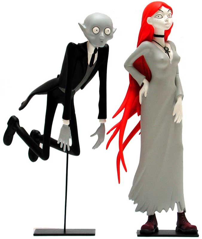 GRAND VAMPIRE & ASPIRINE - statuette résine 27 cm (exemplaire avec défauts)