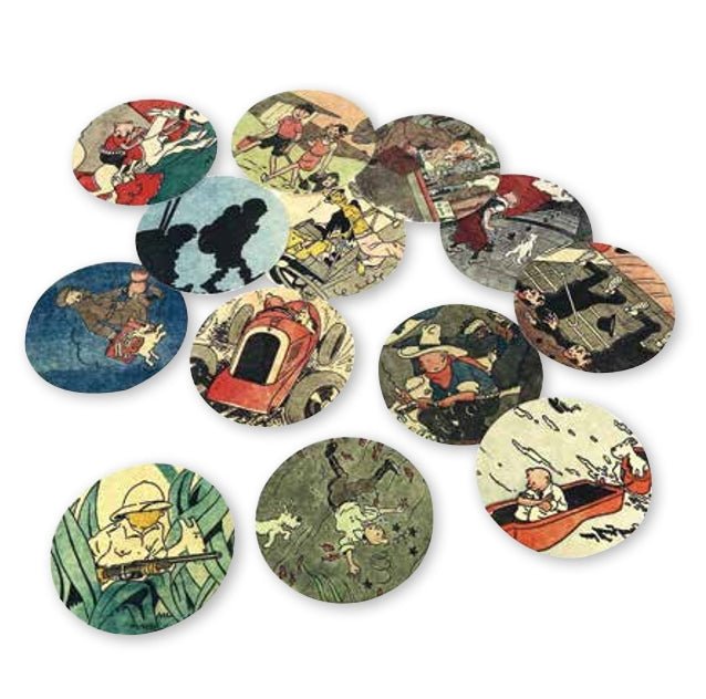TINTIN:  coffret de 13 sous-verres "LE PETIT VINGTIEME"