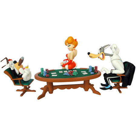 TEX AVERY: SCENE DE POKER - statuettes résine
