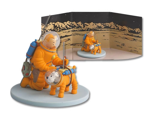 TINTIN: TINTIN COSMONAUTE - coffret figurine plastique 8 cm
