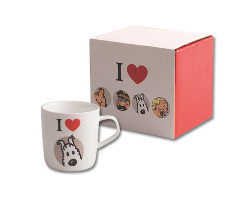 TINTIN: I LOVE MILOU - mug porcelaine