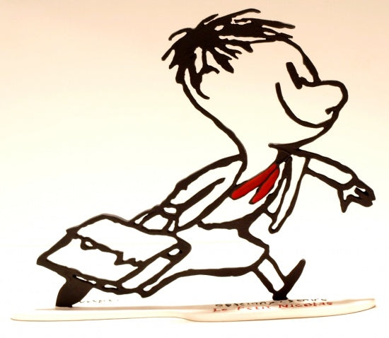 LE PETIT NICOLAS: LE PETIT NICOLAS COURANT EN SILHOUETTE - figurine métal