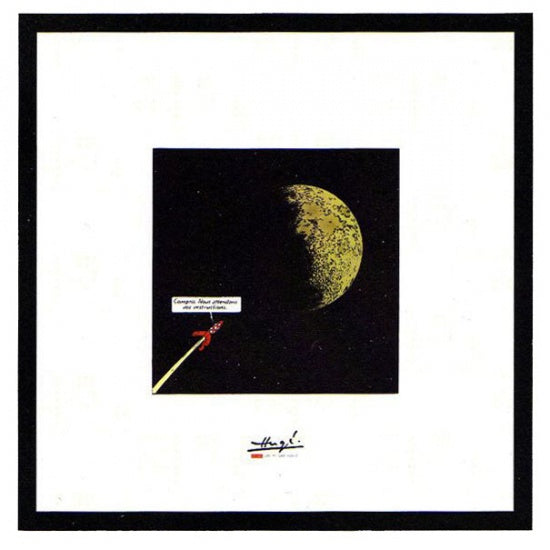 TINTIN - LITHOGRAPHIE + CADRE - COMPRIS...