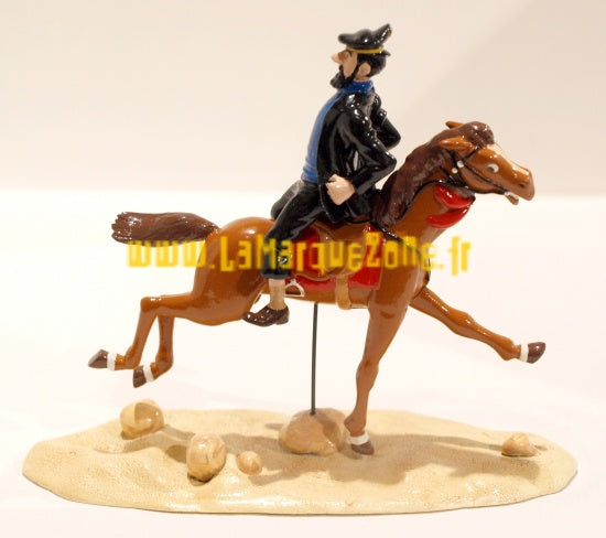 TINTIN - HADDOCK A CHEVAL - figurine métal 12.5 cm