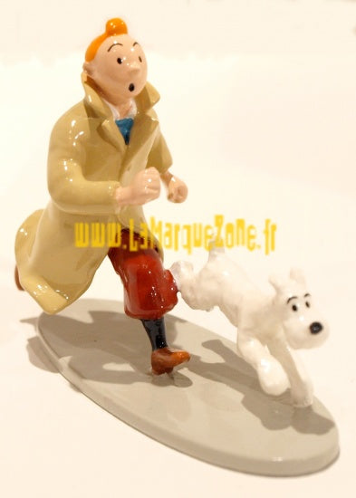 TINTIN: AVENTURES 1929 - 2004 - assortiment de 2 figurines métal 8.5 cm