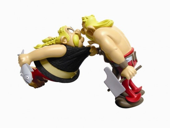 ASTERIX: ORDRALFABETIX & CETAUTOMATIX - statuette résine 15 cm