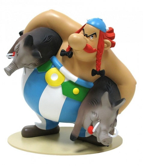 ASTERIX: OBELIX & LES SANGLIERS - statuette résine 16 cm