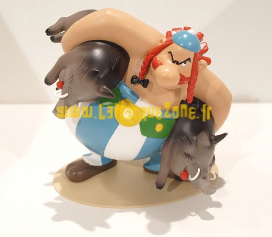 ASTERIX: OBELIX & LES SANGLIERS - statuette résine 16 cm
