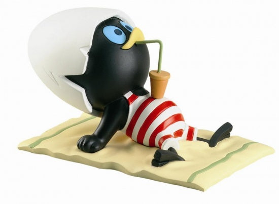 CALIMERO:CALIMERO PLAGE - statuette résine 8 cm