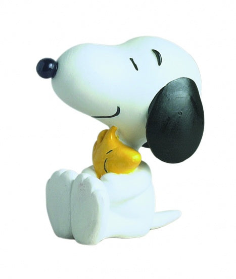 SNOOPY: WOODSTOCK SUR LES GENOUX - figurine plastique 6 cm