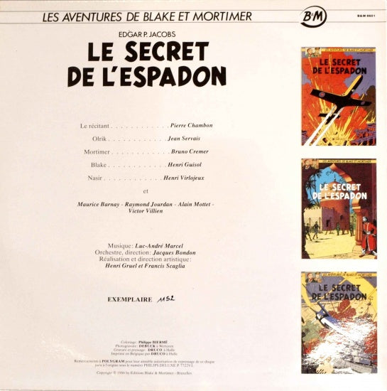 BLAKE & MORTIMER - DISQUE VINYL 