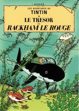 TINTIN: LE TRESOR DE RACKHAM LE ROUGE - carte postale