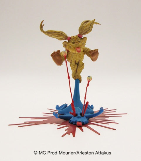 TROLLS DE TROY: TYNETH ECRASE UN SCHFOUMPF - statuette résine 12 cm