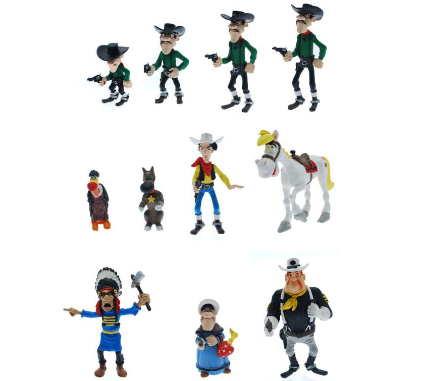 Série Tube avec 7 Figurines de Collection Plastoy Lucky Luke 70387 (2017
