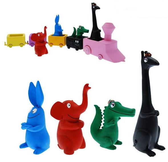 BARBAPAPA: LE PETIT TRAIN DES BARBAPAPA - coffret de 9 figurines plastique