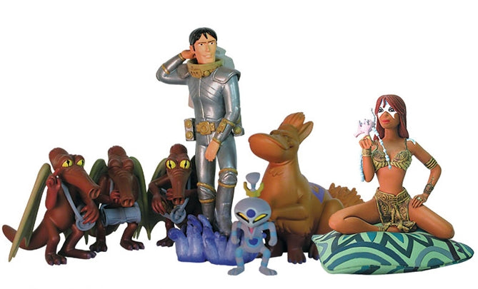 VALERIAN - SERIE DE 7 PERSONNAGES - statuettes en résine