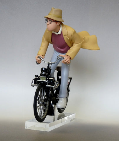 JEROME K. JEROME BLOCHE SUR SON SOLEX 3800 - réplique résine et métal 19 cm