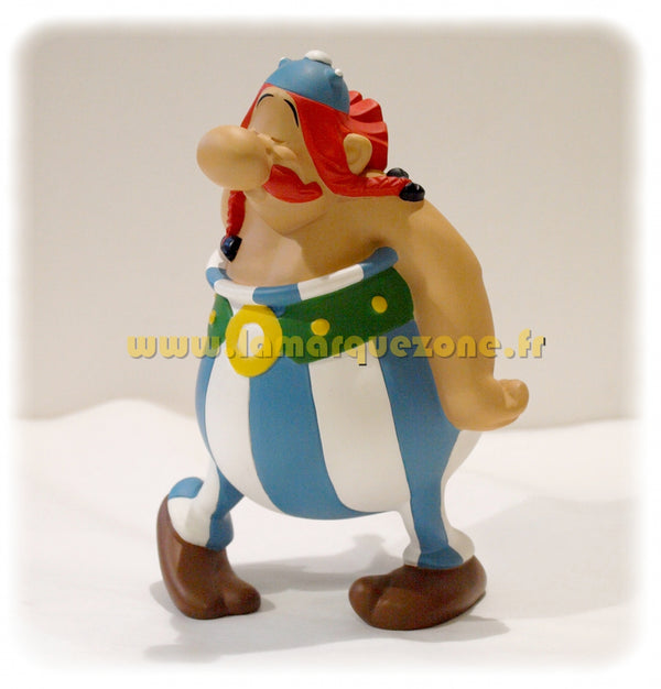 ASTERIX - OBELIX OFFRANT DES FLEURS - statuette résine 16 cm