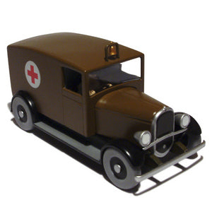 EN VOITURE, TINTIN N°51 - AMBULANCE MARRON "TINTIN EN AMERIQUE"