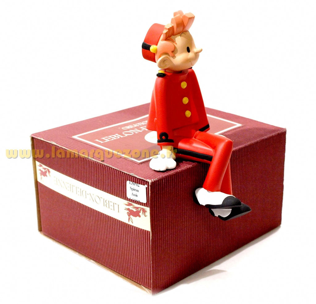Statue Spirou Avec Pagaie - Scène Du Radeau - Leblon Delienne 1993 - Résine Numérotée