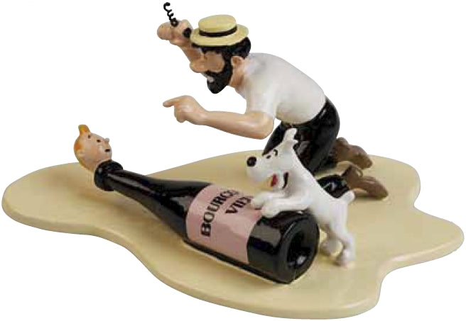 TINTIN: HADDOCK ET LE BOURGOGNE VIEUX - figurines métal 6 cm