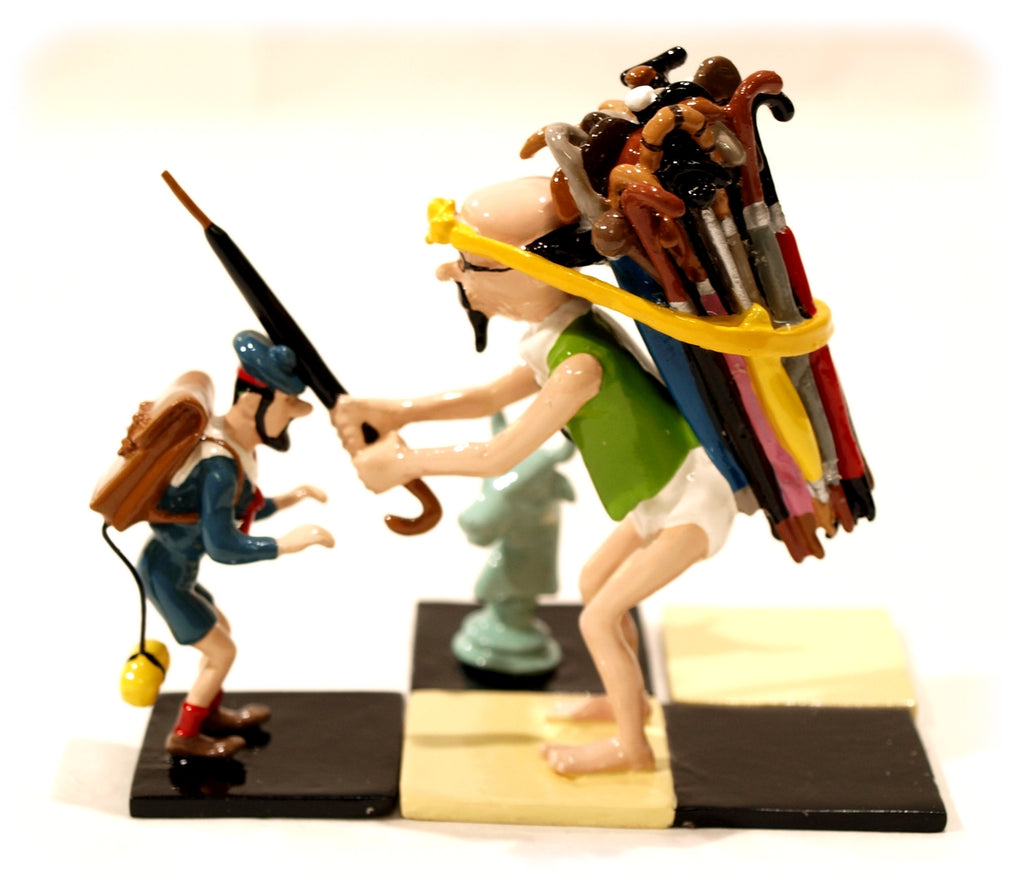 TINTIN: "ECHEC ET MAT" - figurines métal 8.5 cm