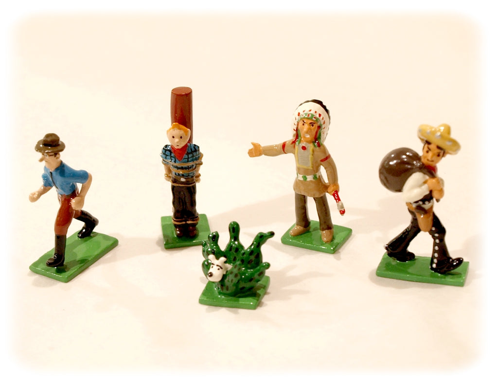 TINTIN: FAR-WEST - coffret de 5 mini figurines métal