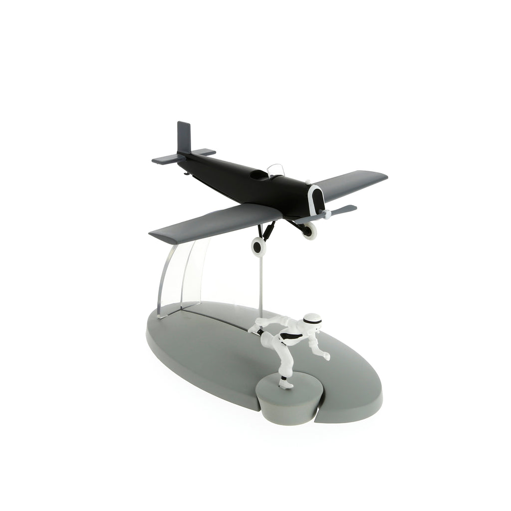 TINTIN: EN AVION TINTIN #21, L'AVION ARABE "Les cigares du Pharaon" & TINTIN - modèle réduit 8 cm + figurine 4.5 cm