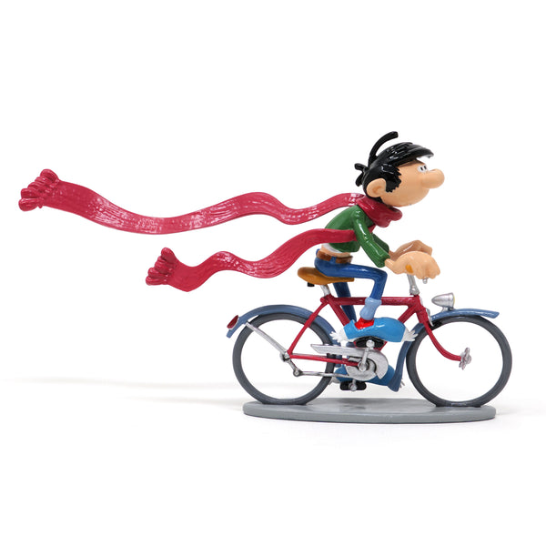 Figurine Pixi classique Gaston Lagaffe à vélo et l'écharpe géante 2026 (06661)