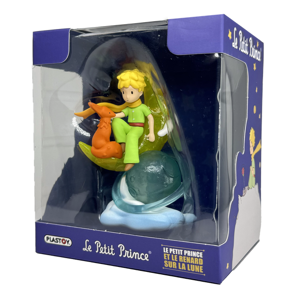 Figurine Le Petit Prince et le renard sur la lune Plastoy (40454)