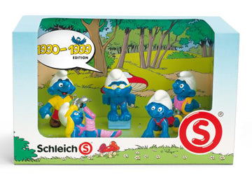 LES SCHTROUMPFS: SET SCHTROUMPFS 1990-1999 - assortiment de 5 figurines plastiques 5 cm