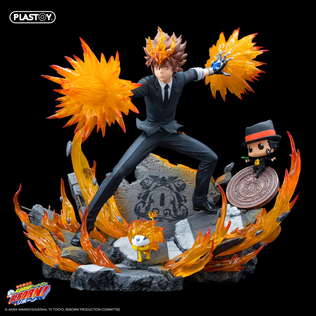 Statuette de collection 1:6 Hitman Reborn! : Tsuna, Reborn & Natsu, Plastoy Statue Collection 2025