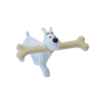 TINTIN: MILOU MARCHANT AVEC UN OS - figurine plastique (petit modèle) série 5 #20