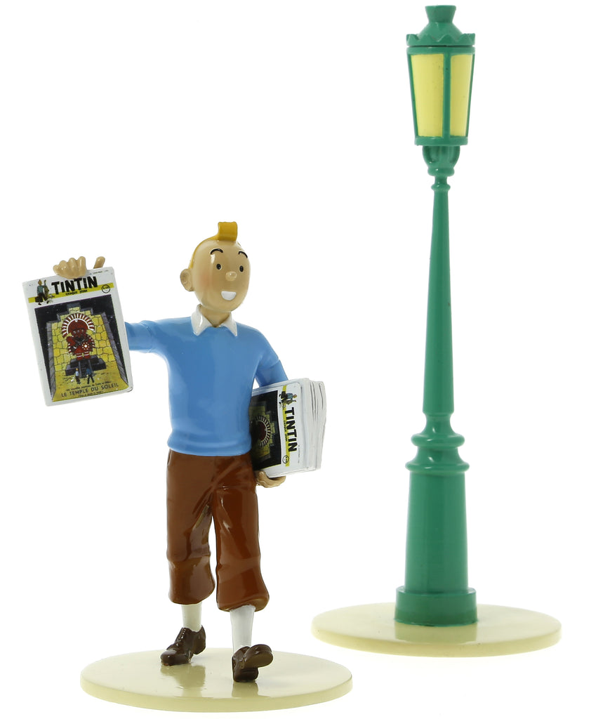TINTIN: TINTIN + REVERBERE, COLLECTION "LISEZ TINTIN" - figurine métal 9 cm