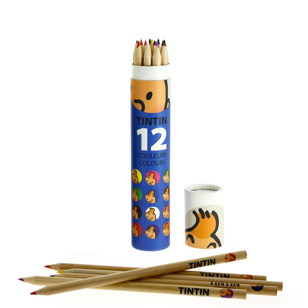 TINTIN: CRAYONS DE COULEURS, BOITE BLEUE