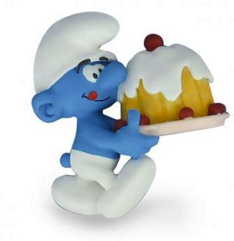 LES SCHTROUMPFS: SCHTROUMPF GATEAU - magnet 7 cm