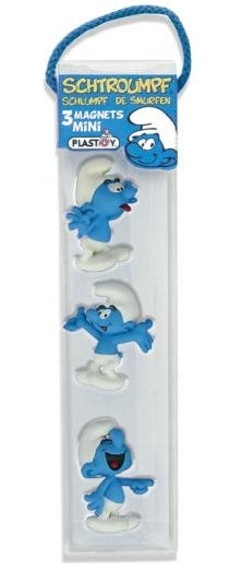 LES SCHTROUMPFS: set de 3 mini-magnets 4 cm