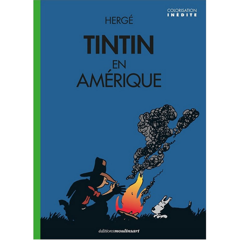 TINTIN: TINTIN EN AMERIQUE (couverture Feu de camp) - édition colorisée Editions Moulinsart 2020 (703100)